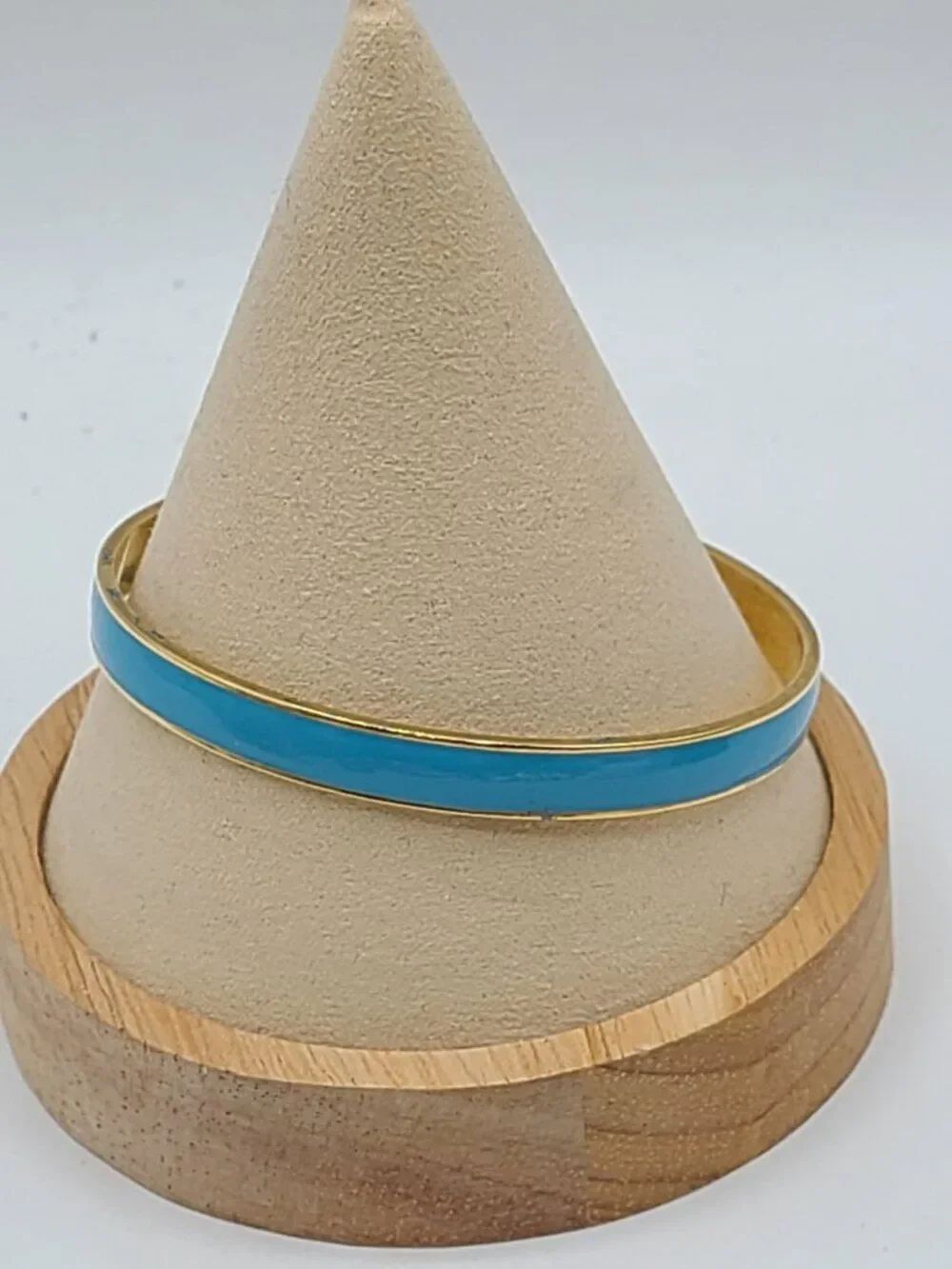 J Crew Blue Enamel Gold Tone Bangle